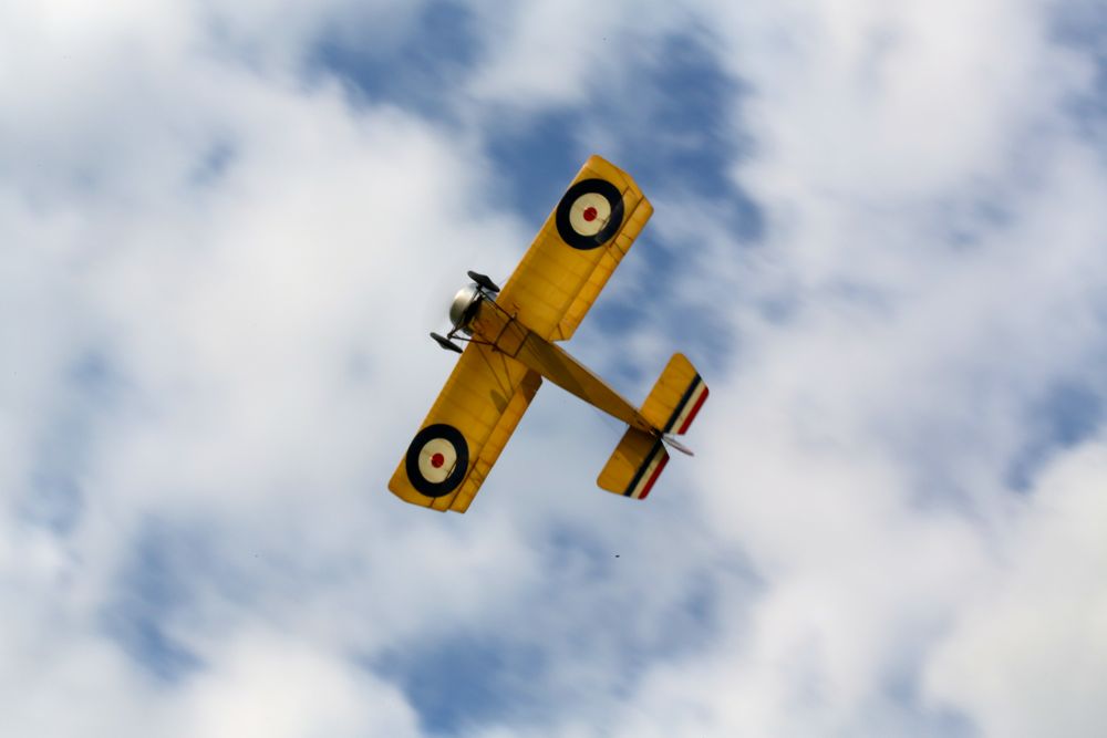 Sopwith Pup RC Plane trench level view