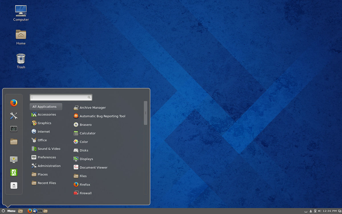 Fedora 20 Cinnamon desktop