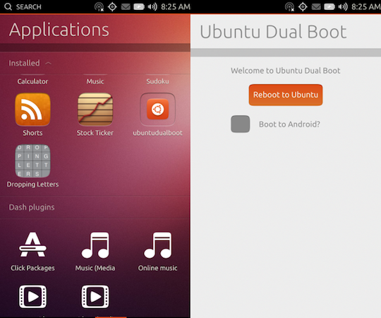 Ubuntu's dual boot for Android tool