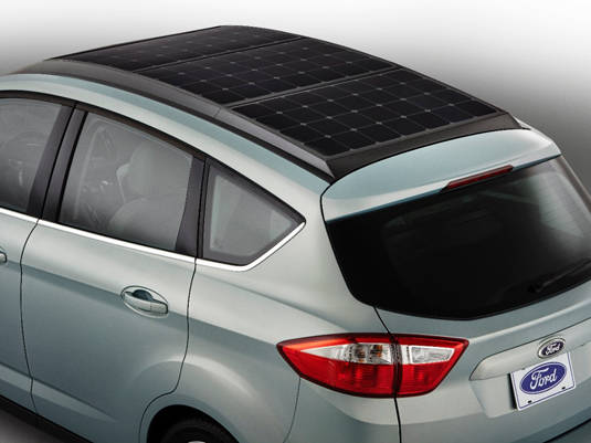 Ford C-MAX Solar Energi Concept – view from above and facing the rear