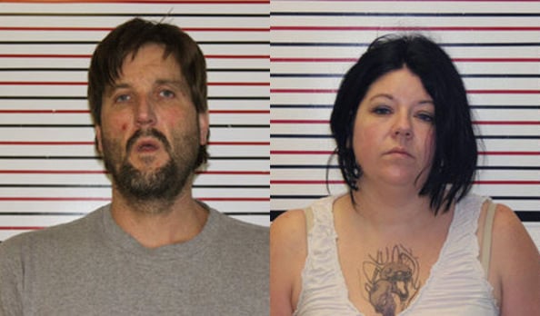Mughshots of Ryan Bensen and Erica Manley. Pic: Clatsop County Jail