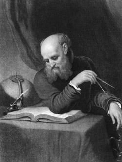 Galileo, engraving by Samuel Sartain