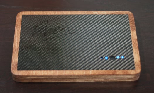 The back of the PiPad, signed by Eben Upton