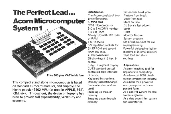 Acorn System 1 Ad