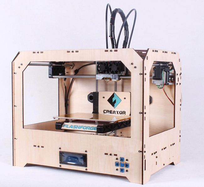 The FlashForge 3D printer