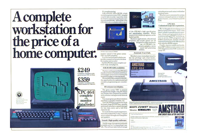 Amstrad CPC 464 ad