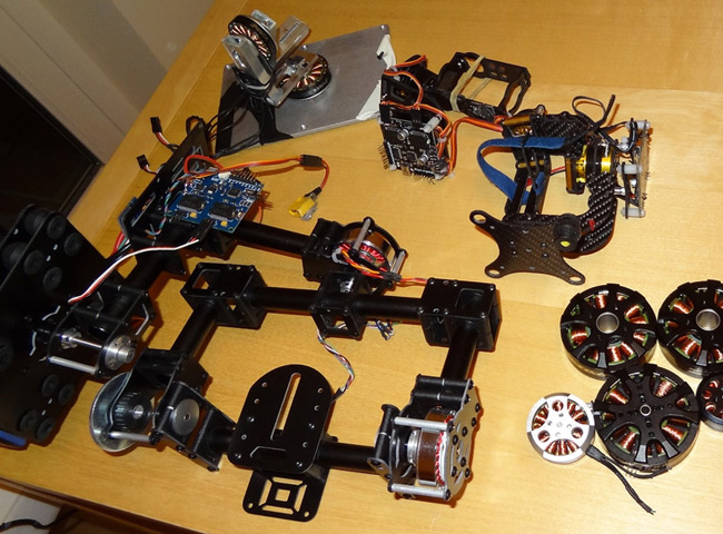 Bits and pieces from Stuart's early gimbal projects