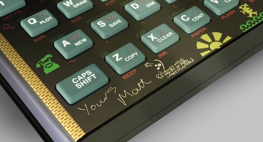 Sinclair ZX Spectrum bluetooth keyboard with Manic Miner Art