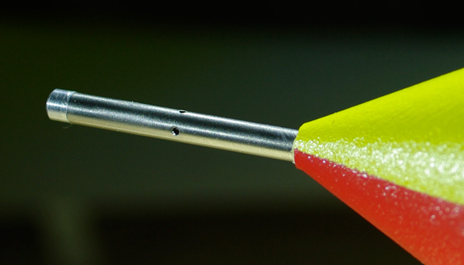 The airspeed sensor protruding from the Vulture 2 nose