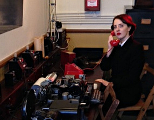 A Wren reenactor at Bletchley