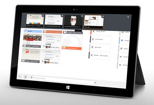 Screenshot of Firefox for Windows 8 Touch