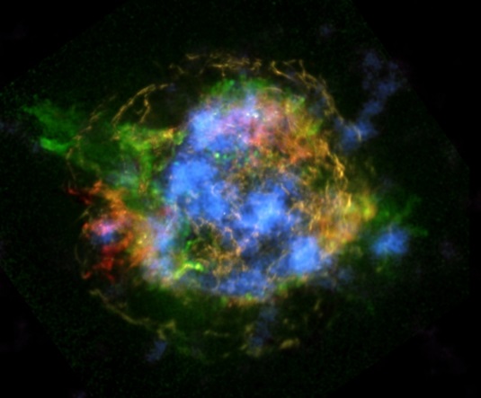 The glowing remains of Cassiopeia A