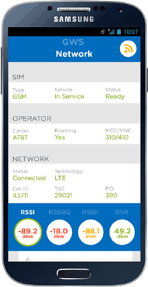 Network diagnostic info