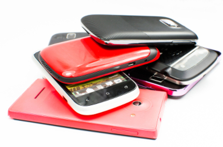 Pile of mobiles