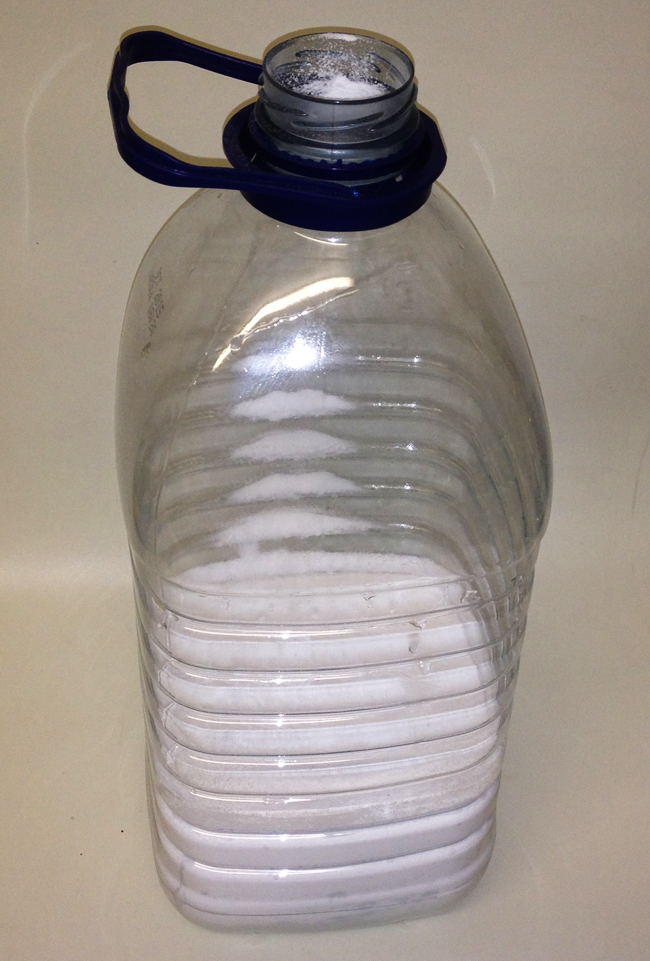 Brewer's sugar in a 5 litre plastic bottle