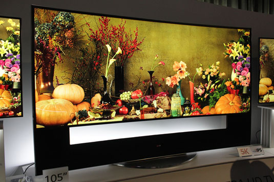 LG's Cinemascope Ratio 105-inch curved OLED TV