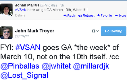VSAN Tweet GA week of