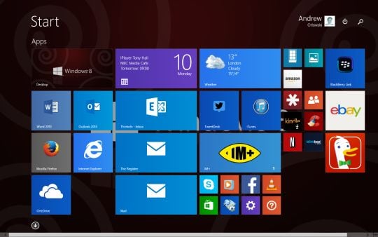 Screenshot of the Windows 8.1 Update 1 desktop