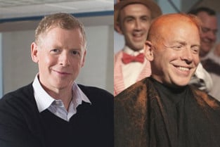 Scott Dietzen before (L) and after (R) shaving his head