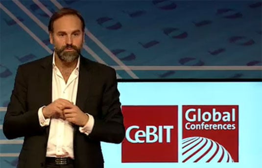 Photo of Mark Shuttleworth at CeBIT 2014