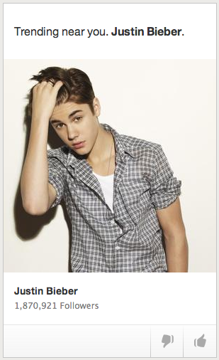 Justin Bieber? You're kidding, right?
