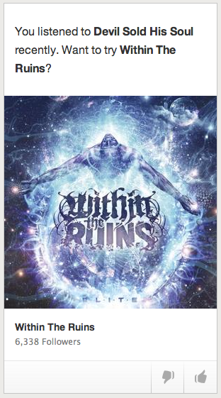 Within the Ruins – another Spotify suggestion