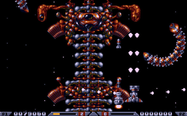 Xenon 2 Atari ST - a forbidable boss in action