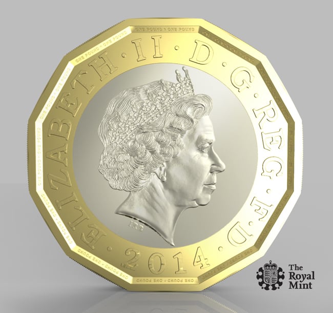 The proposed 12-sided pound coin. Pic: The Royal Mint
