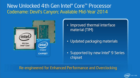 Intel presentation slide: Devil's Canyon