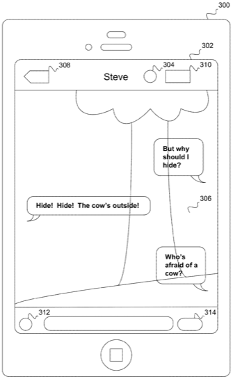 Display design taken from the patent application