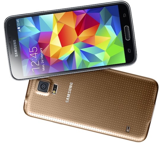 The Samsung Galaxy S5 in 'copper'