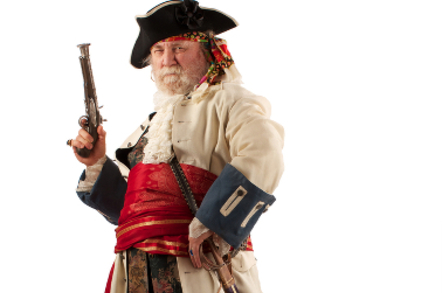 Costumed pirate