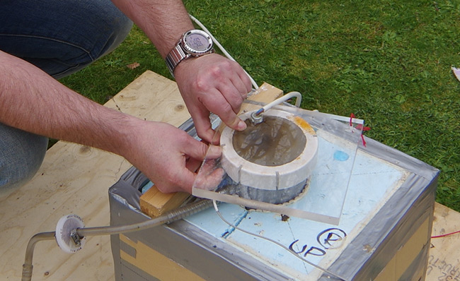 Putting the perspex lid on the REHAB chamber