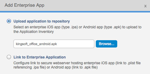 Adding an app to the Enterprise Store on Cloud Connect Manager