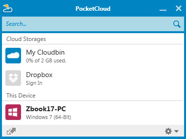 Install PocketCloud and get sharing