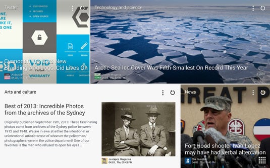 Magazine UI powered by FlipBoard