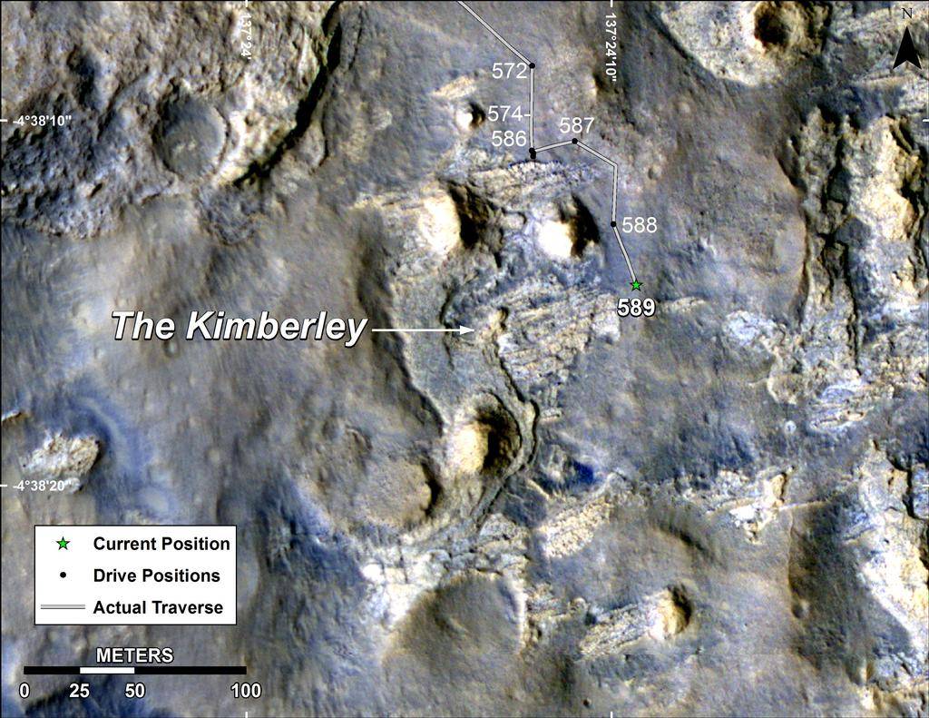 Kimberly outcropping on Mars