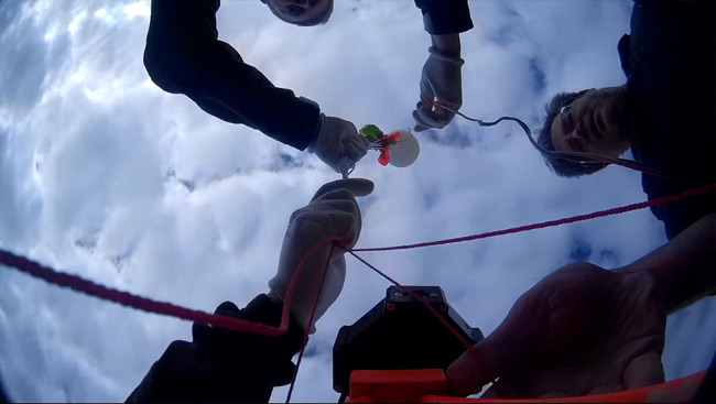 A view from the camera aboard the Judy Payload