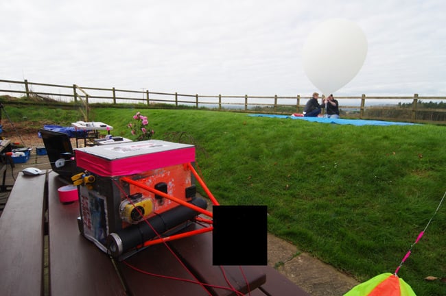 Dave and Anthony fill the balloon for the Judy launch