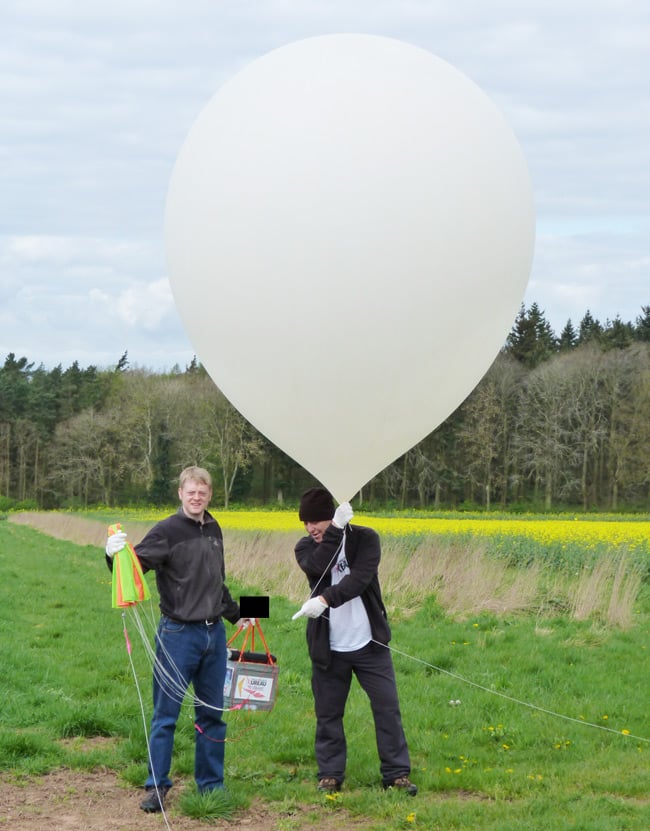 Anthony and Lester with the Judy Payload and balloon
