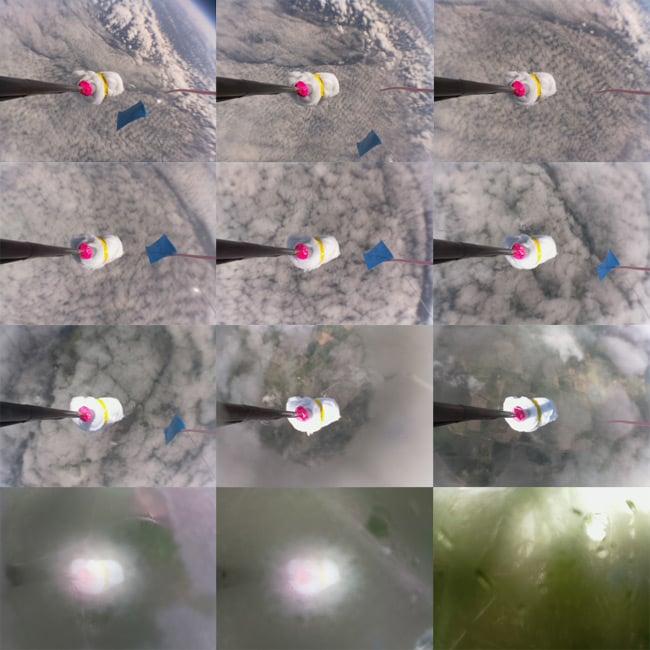 Montage of Picam images of the Punch descent