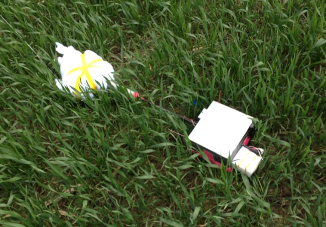 The Punch payload lying in the field. Pic by Anthony Stirk