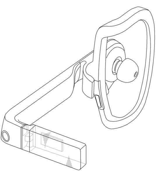 Samsung headset patent-application illustration: three-quarter view