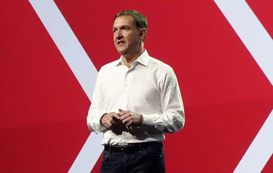 Photo of Red Hat CEO Jim Whitehurst at Red Hat Summit 2014