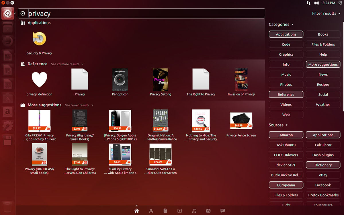 Ubuntu 14.04 search