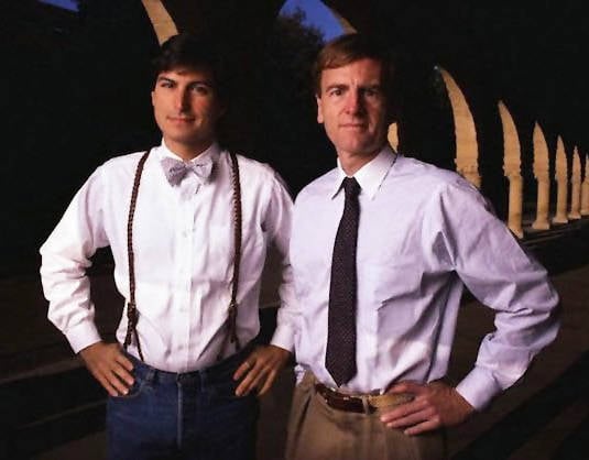 Steve Jobs and John Sculley