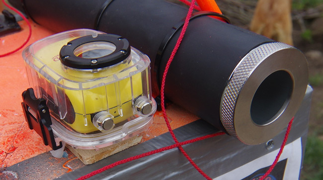 The Electronics Depot camera mounted atop the Judy payload