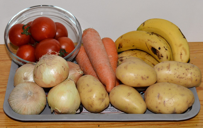 Chris's stash of vegetables