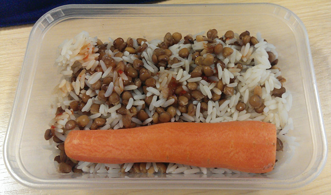Toby's lentil and carrot surpise