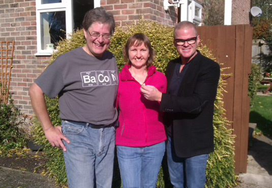 Dave and Julie Akerman, with Heston Blumenthal